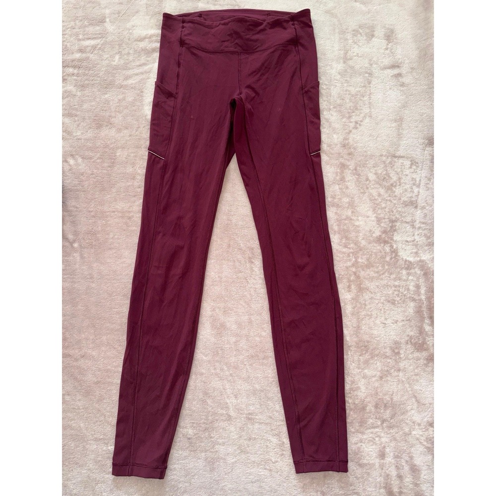 Lululemon Women's Speed Up Tight Red Maroon Full-On Luxtreme‎ Size 8 Tall - Picture 5 of 11